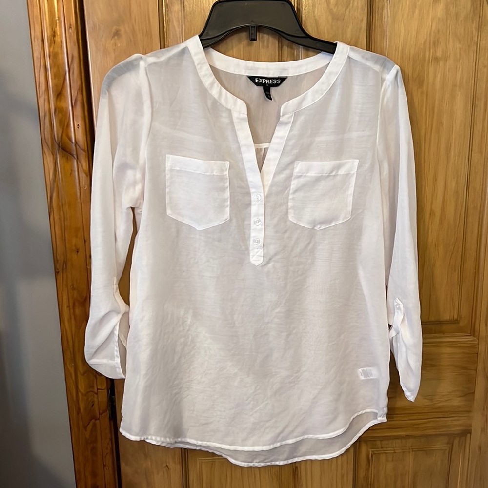 Express white blouse size XS